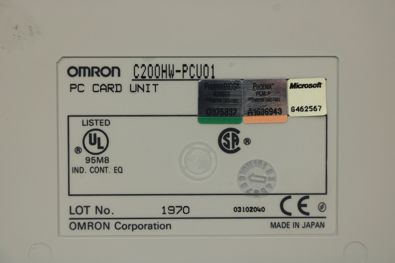 Omron C200HW-PCU01 PLC PC Card Unit