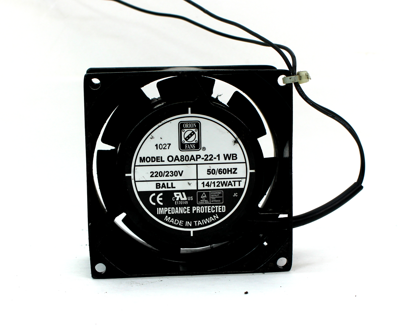 Orion Fans OA80AP-22-1 WB Fan, 220/230V, 14/12W