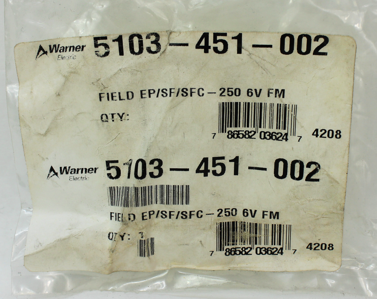 Warner Electric 5319-631-002, PB-250 Brake Magnet, 6VDC