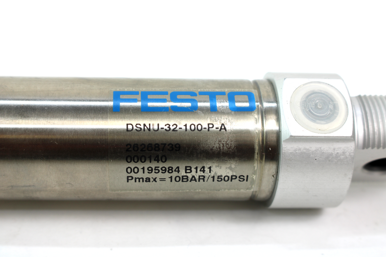 Festo DSNU-32-100-P-A Pneumatic Round Body Cylinder, 32mm Bore, 100mm Stroke