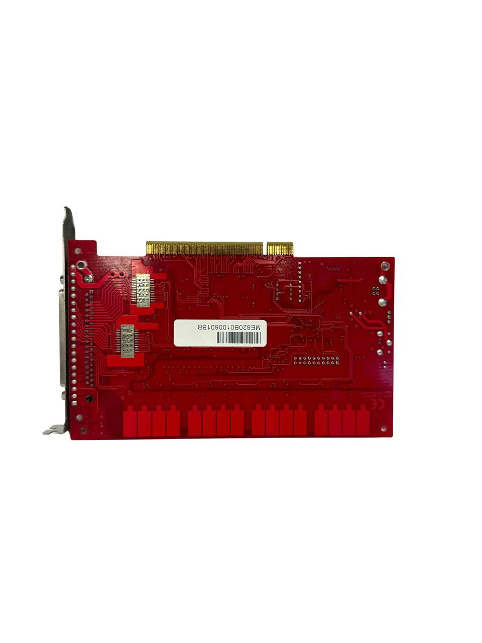 Unknown ME-8200 Red PCB I/O Module with Gold Edge Connector and Terminal Blocks Industrial Control Card