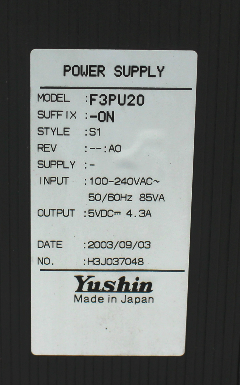 Yokogawa F3PU20 Power Supply, 100-240VAC