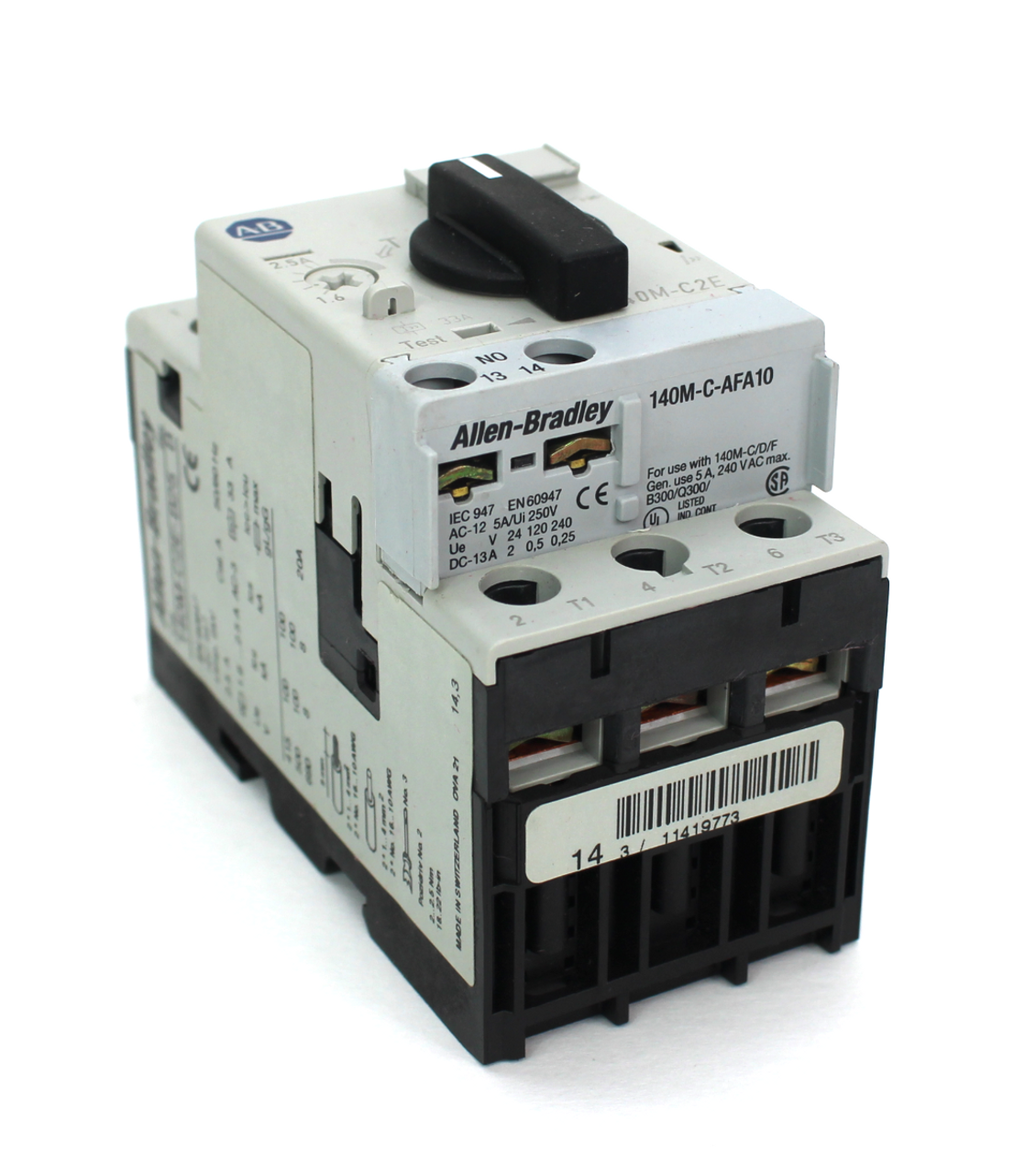 Allen Bradley 140M-C2E-B25 Ser.B Motor Protector 1.6-2.5A