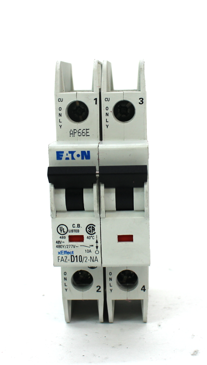 Eaton FAZ-D10/2-NA Circuit Breaker 10A, 2 Pole