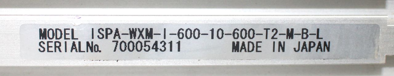 IAI ISPA-WXM-I-600-10-600-T2-M-B-L Ball Screw Linear Actuator, 33 1/8" Travel