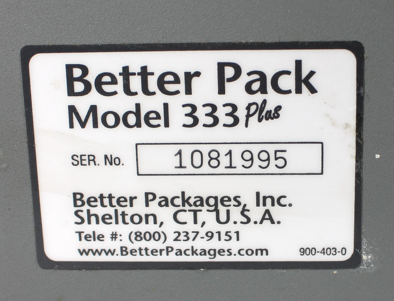 Better Pack 333 Plus Water Activated Package Tape Cutter *MISSING WATER BOTTLE*