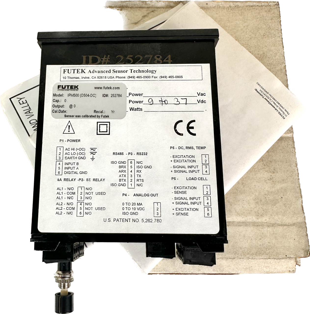 Futek IPM500 Signal Conditioned Digital Display Load Cell 937Vdc