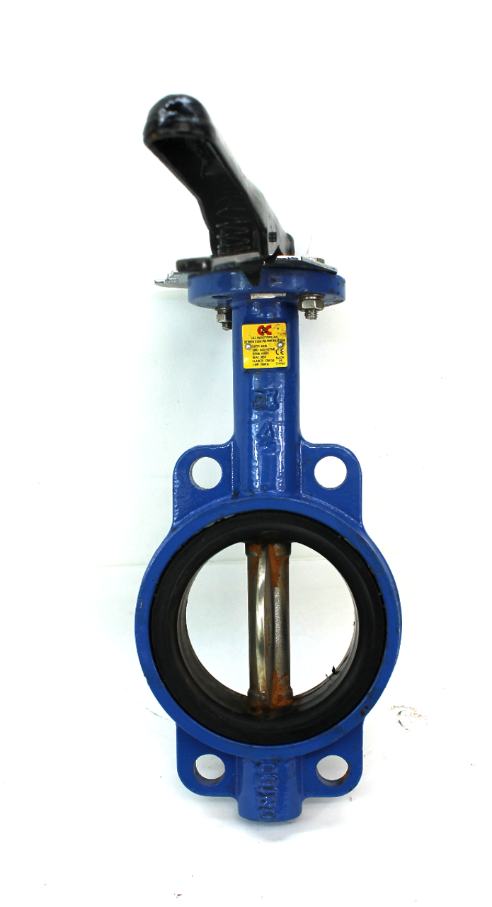 C&C Industries C200 Wafer Pattern A536 Butterfly Valve w/ A351-CF8M Disc, 200PSI