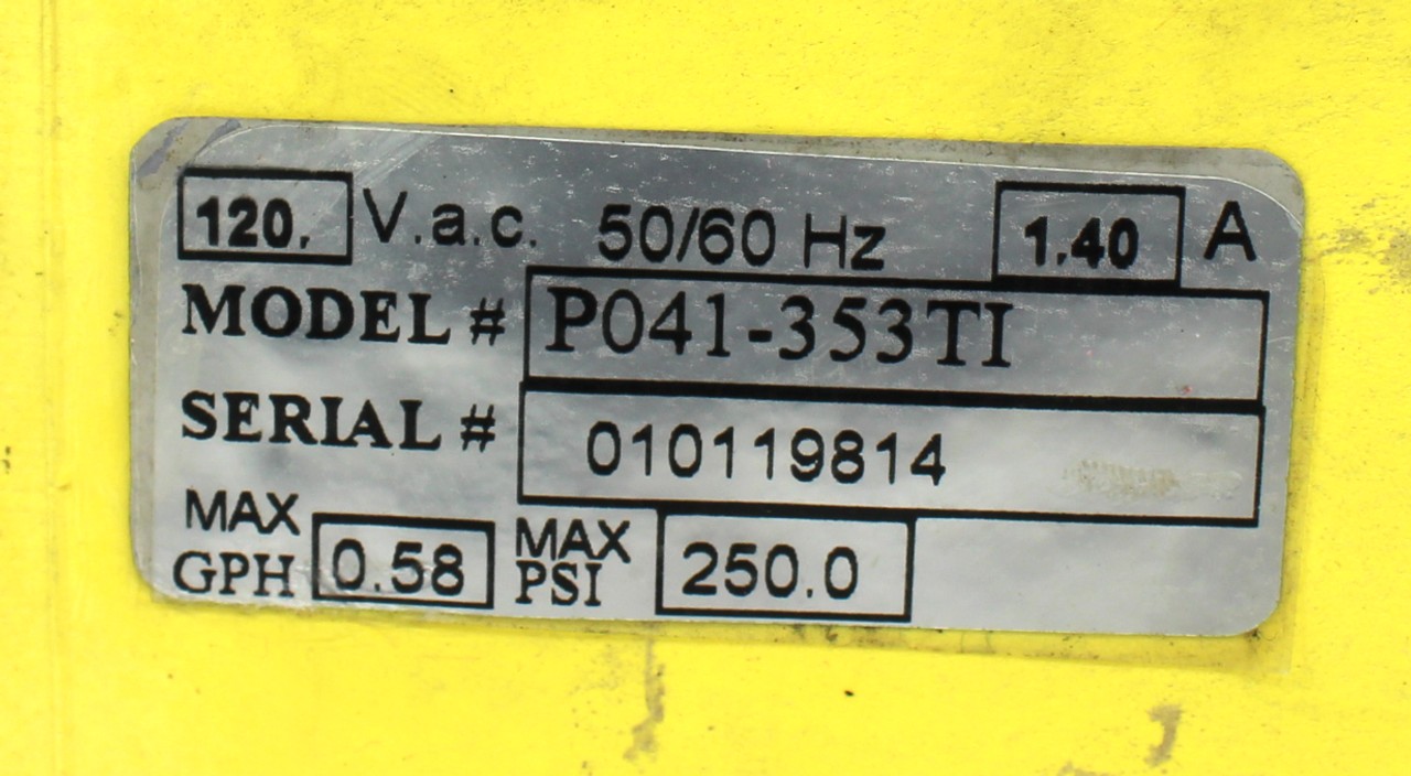 LMI P041-353T1 Chemical Metering Pump, 120VAC, 1.40A