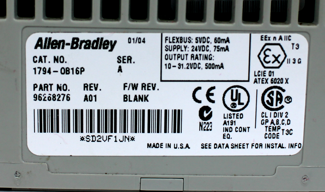 Allen Bradley 1794-OB16P Ser.A Output Module,24V