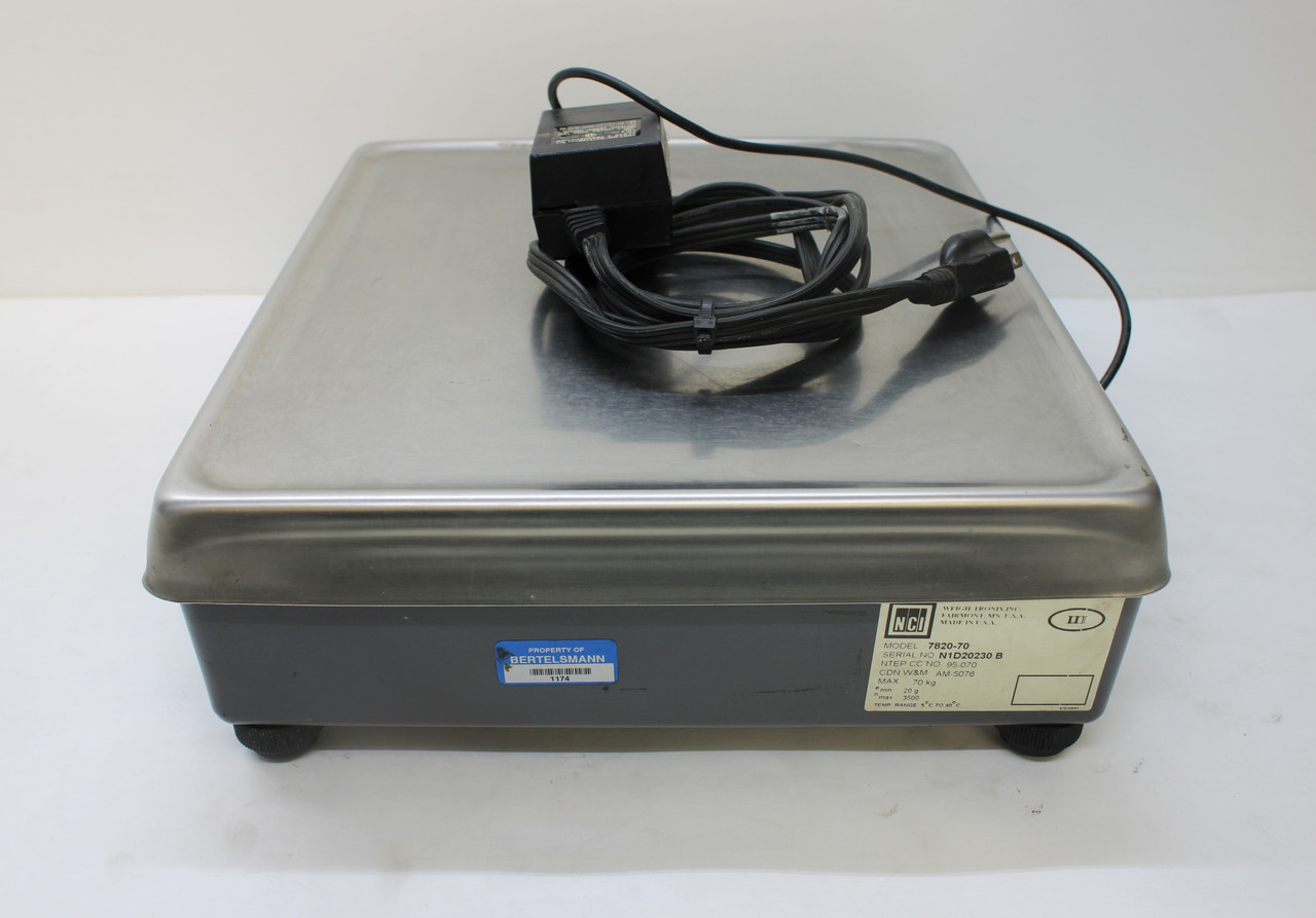 Weigh Tronix NCI 7820-70 70kg Stainless Steel Scale 14"Wide x 12 1/2"Long