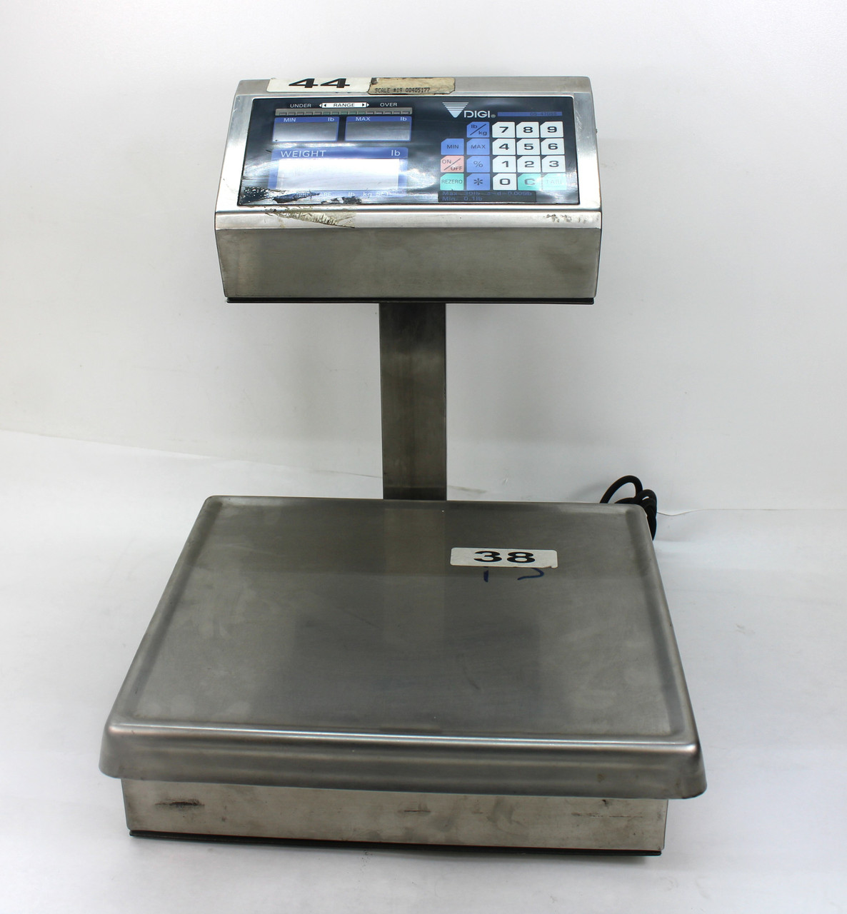 Teraoka DS-470SS 30lb 13" Long x 12" Wide Stainless Steel Digital Weighing Scale