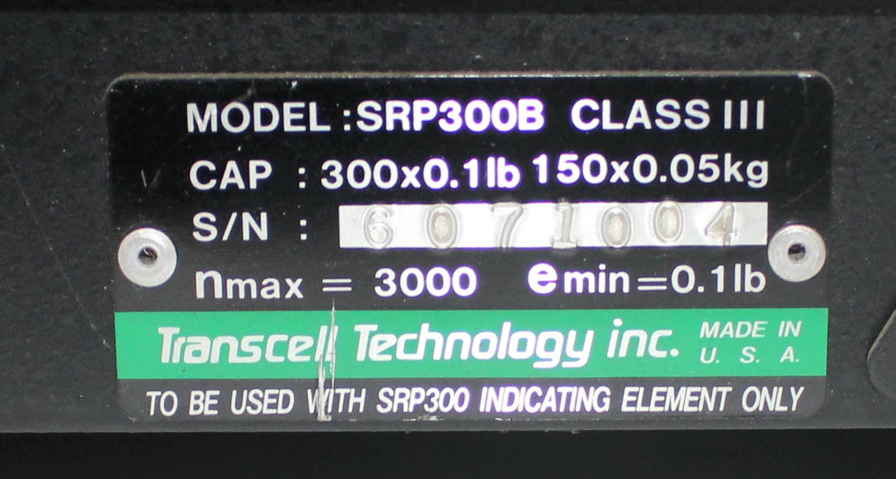 Transcell Technology SRP300B 300lb 18" Roller Top Scale w/ Display