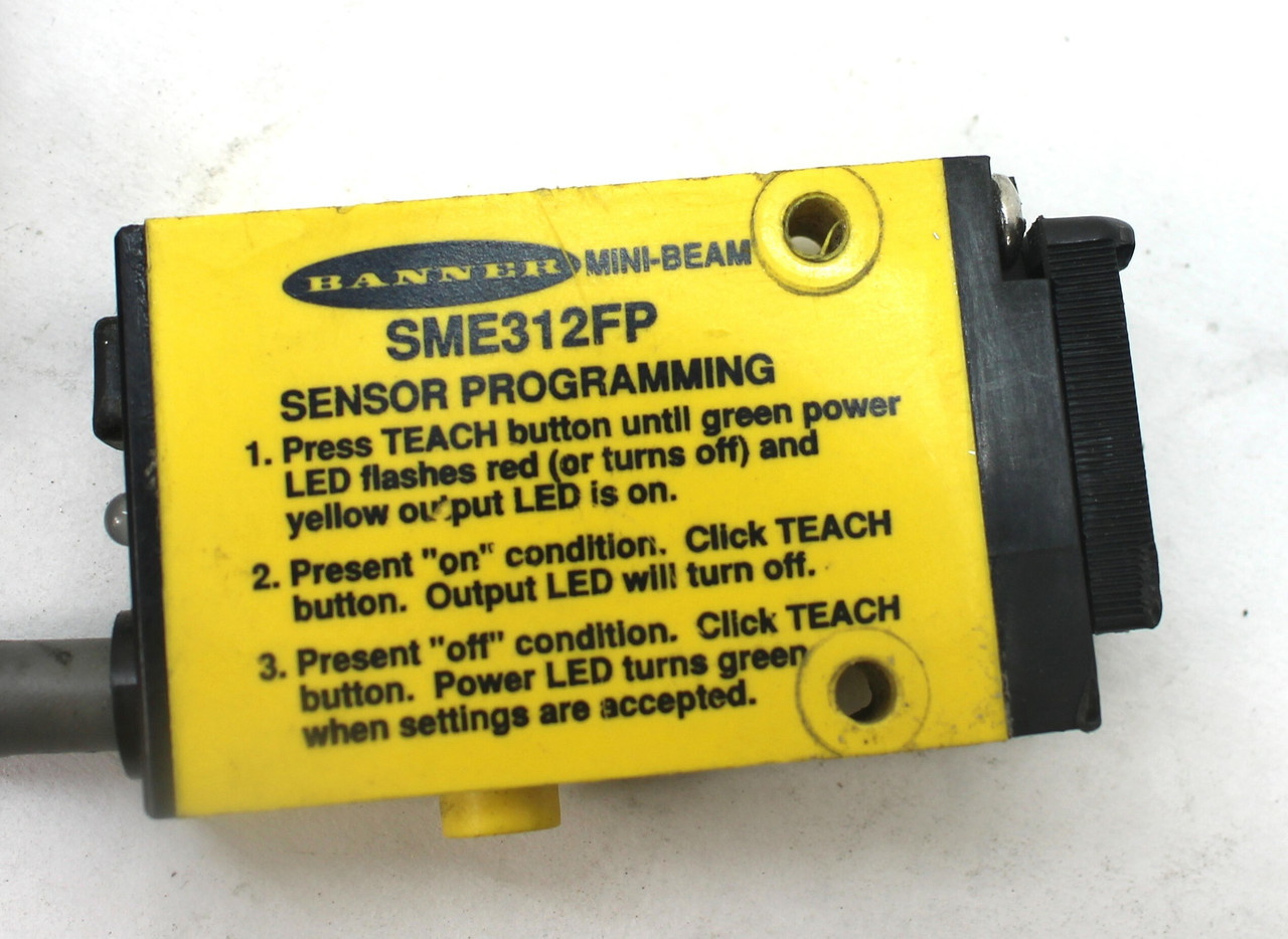 Banner SME312FP Photoelectric Mini-Beam Sensor, 10-30VDC