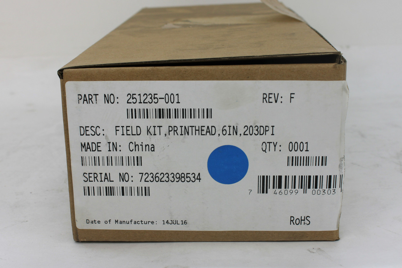 Printronix 251235-001 Rev.F / Field Kit Printhead 6IN 203DPI