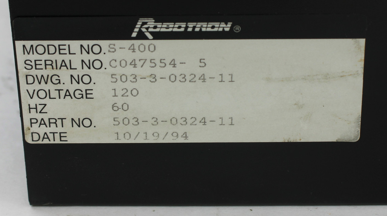 Robotron s-400 503-3-0324-11 Power Supply 120V
