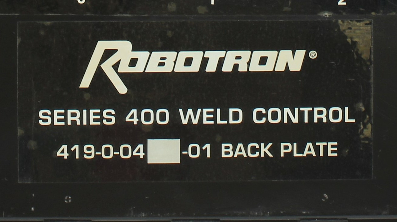 WTC Robotron 419-0-04-01 Backplate Series 400 Weld Control