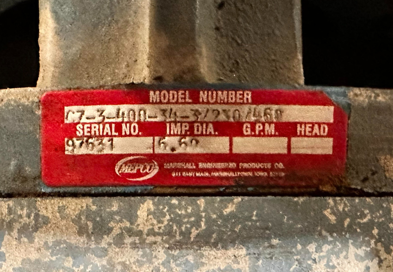 Mepco C7-3-400-34-3/230/460 Pump w/ Marthon Electric 5C 286TTDP7317BB L Motor