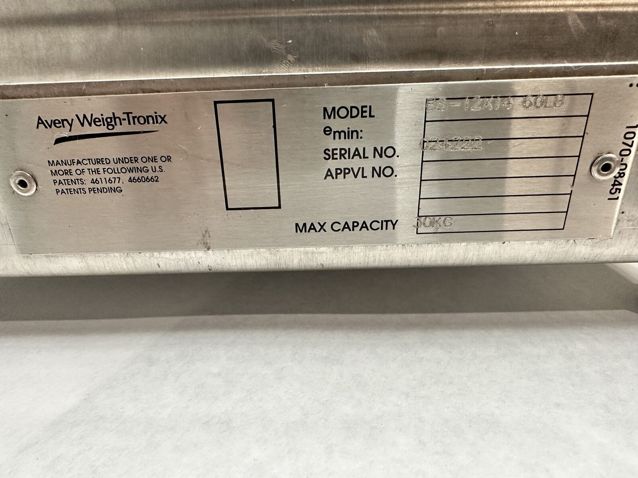 Weigh-Tronix 3275 Checkweigher 60Lb Capacity Stainless Steel Digital Scale