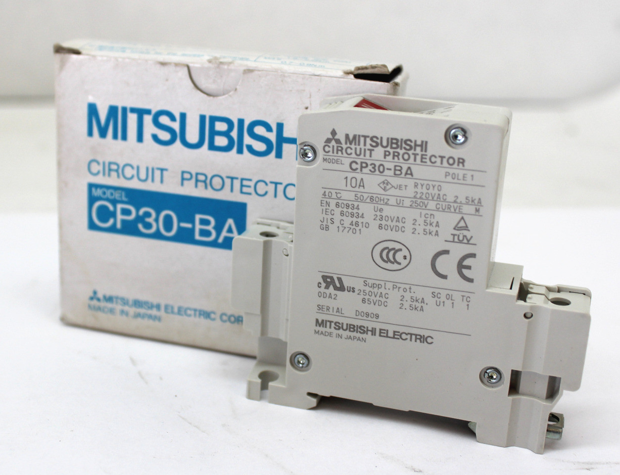 Mitsubishi CP30-BA Circuit Protector 10A, 1Pole, 220VAC/250VDC