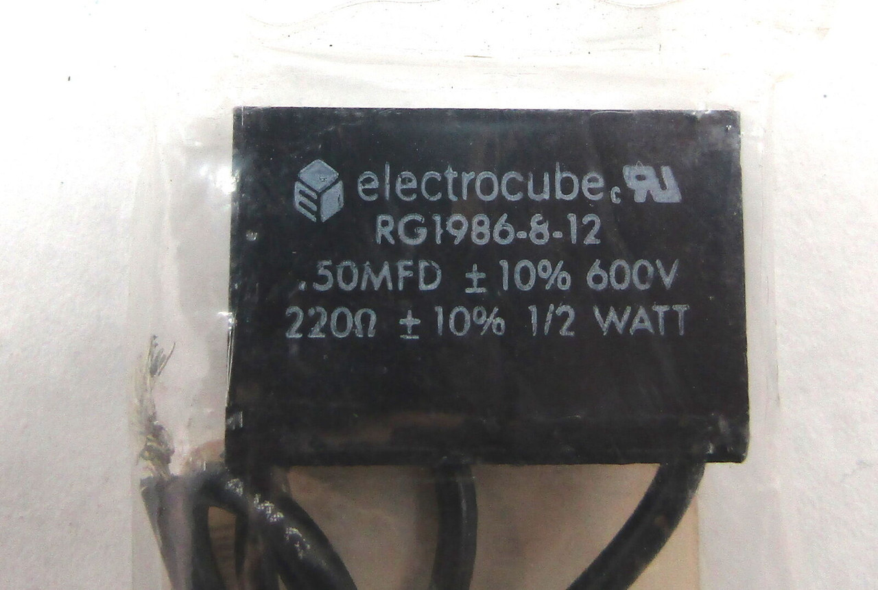 Electrocube RG1986-8-12 Capacitor Supressor .50 MFD 600V 1/2 Watt