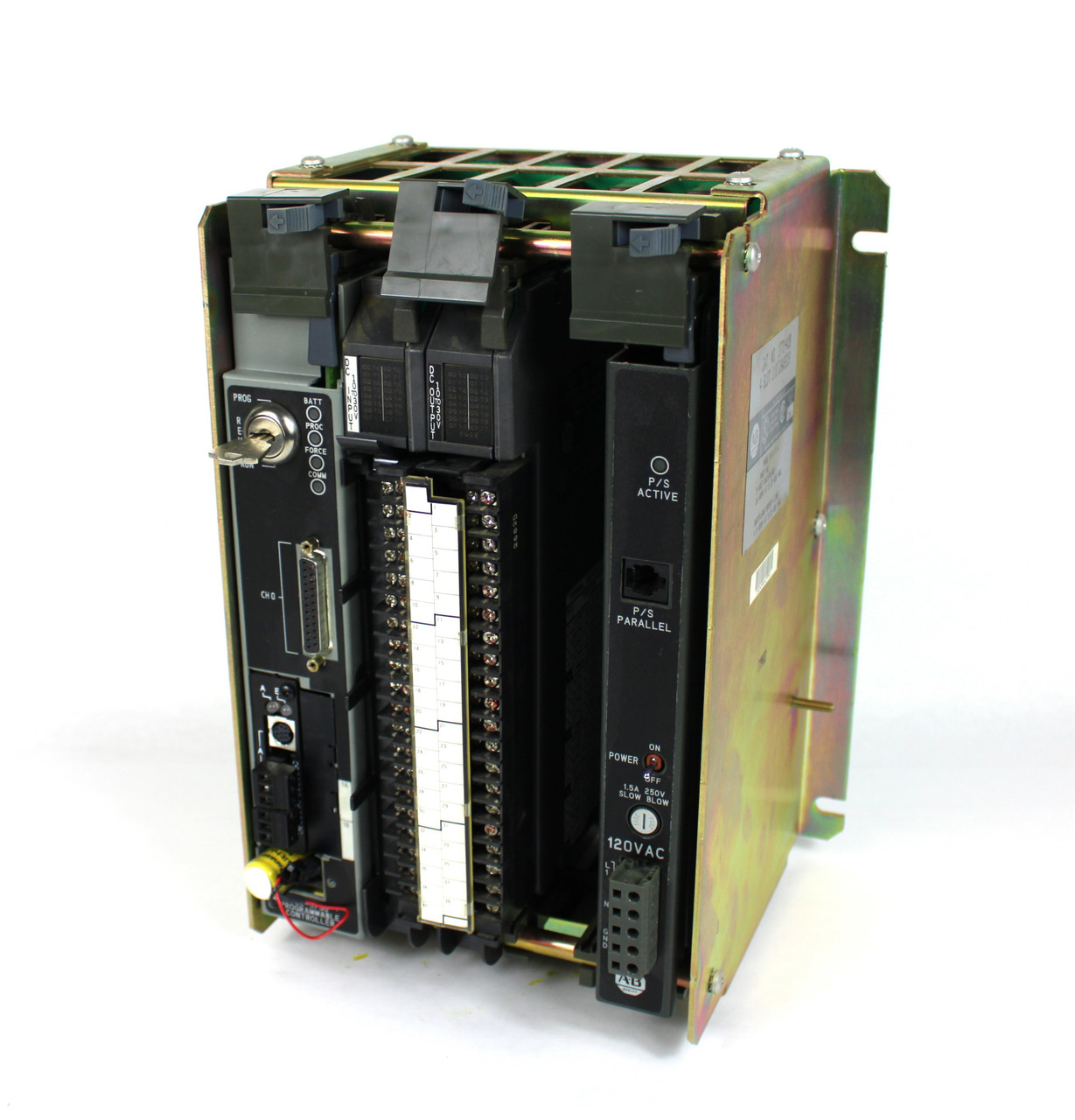 Allen Bradley 1771-A1B 4-Slot I/O Chassis w/ PLC-5/30 Programmable Controller & 3 Modules