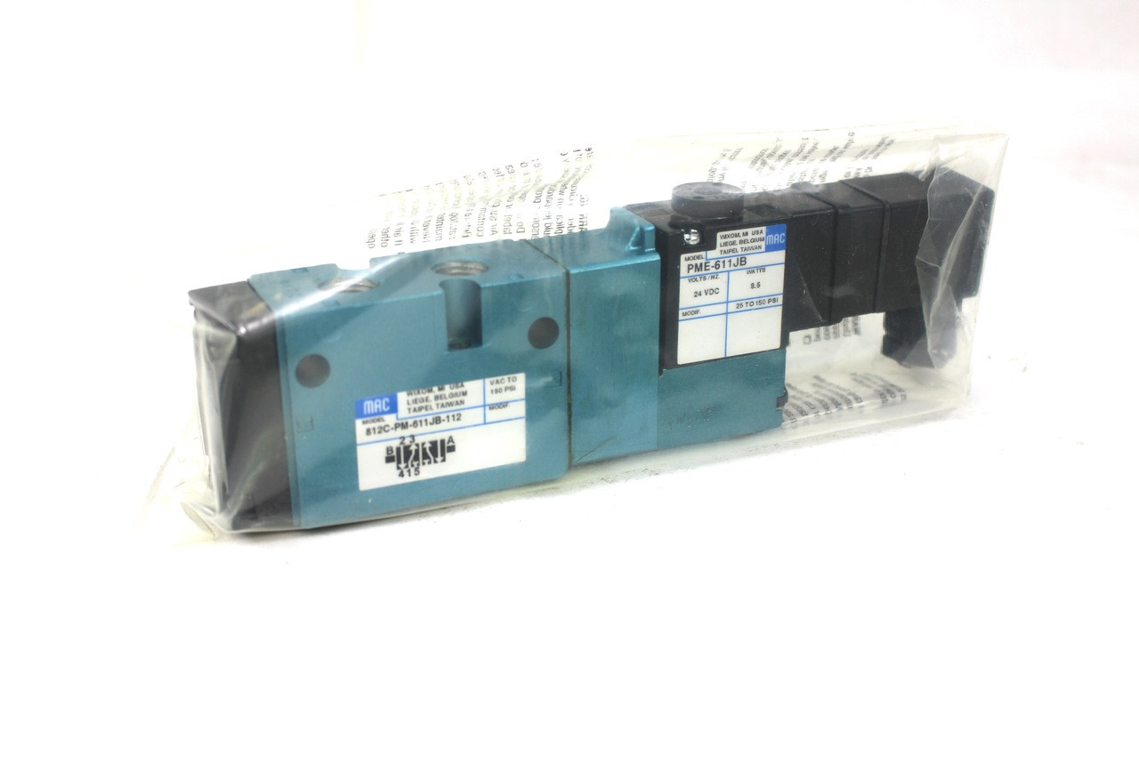 MAC 812C-PM-611JB-112 Pneumatic Solenoid Valve NEW