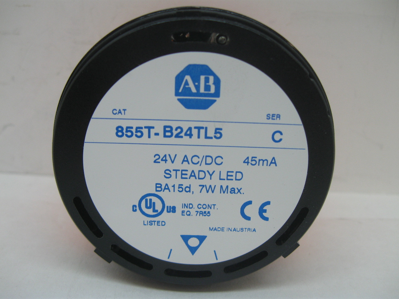 Allen Bradley 855T-B24TL5 Series C Steady LED Amber Tower Light 24V AC/DC