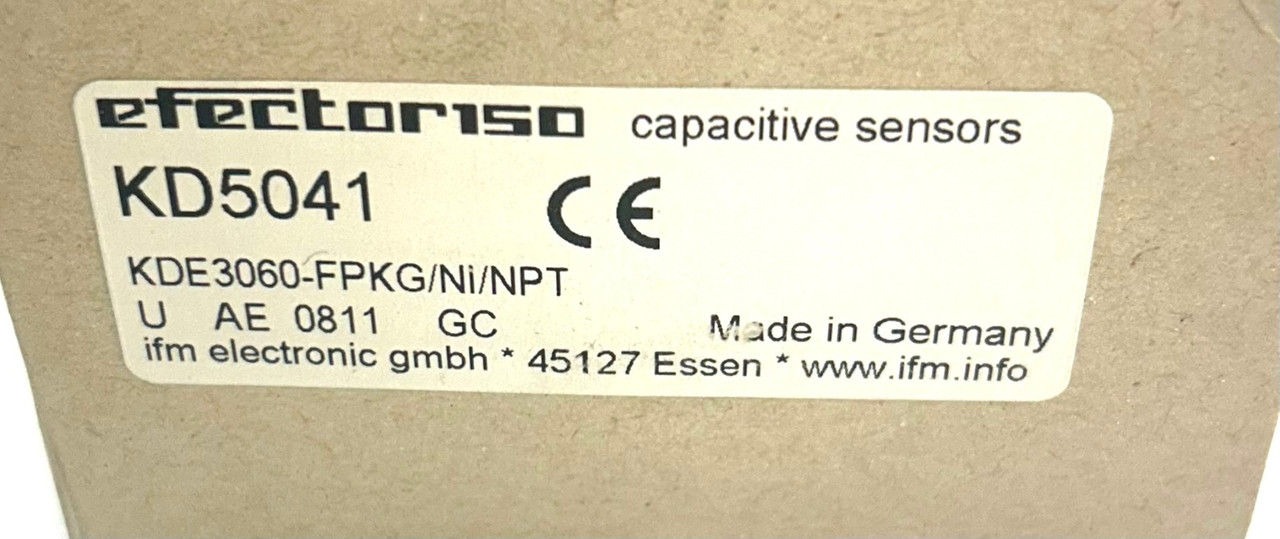 IFM Efector KD5041 KDE3060-FPKG/NI/NPT Proximity Switch Sensor, NEW