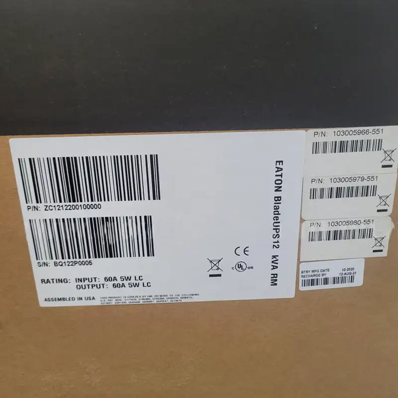 Eaton Corporation ZC1212200100000 Power Supply 60A 5V Input 60A 50V Output Industrial Power Module with Barcode Labels