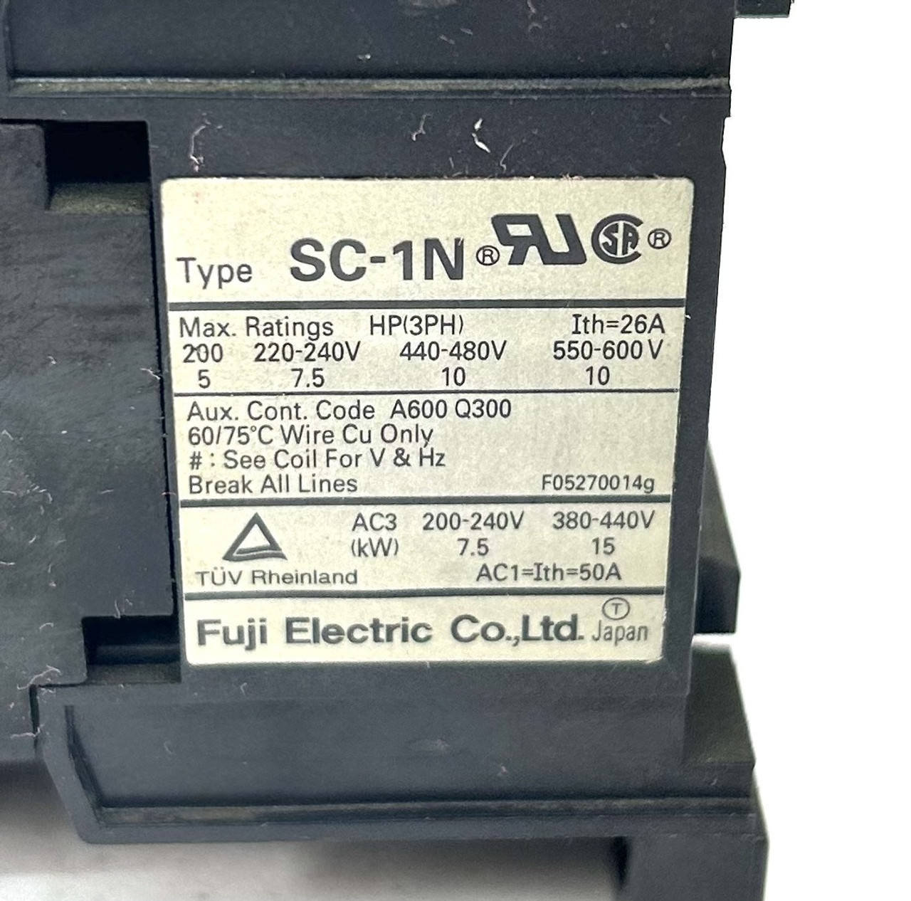 Fuji Electric SC-1N SC25AA Contactor