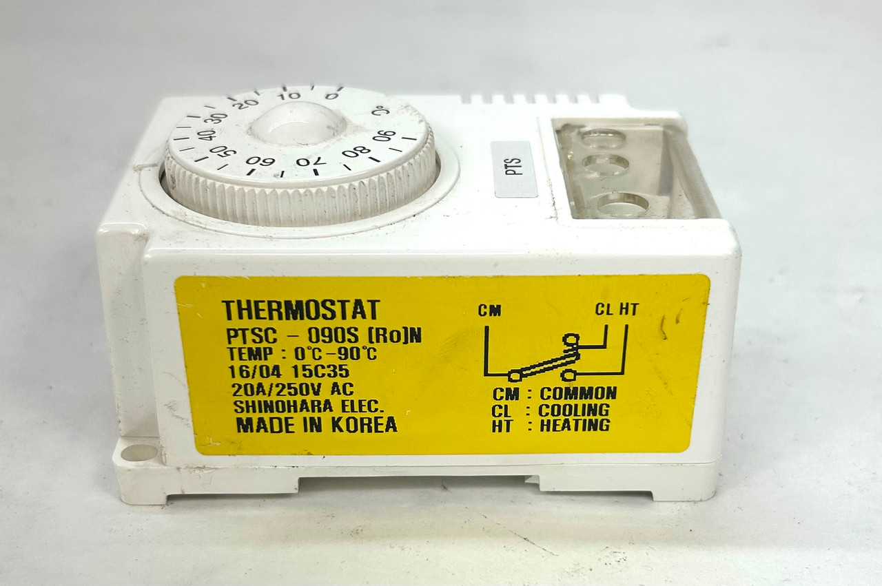 Shinohara Electric PTSC-090S Thermostat, 250VAC, 20A