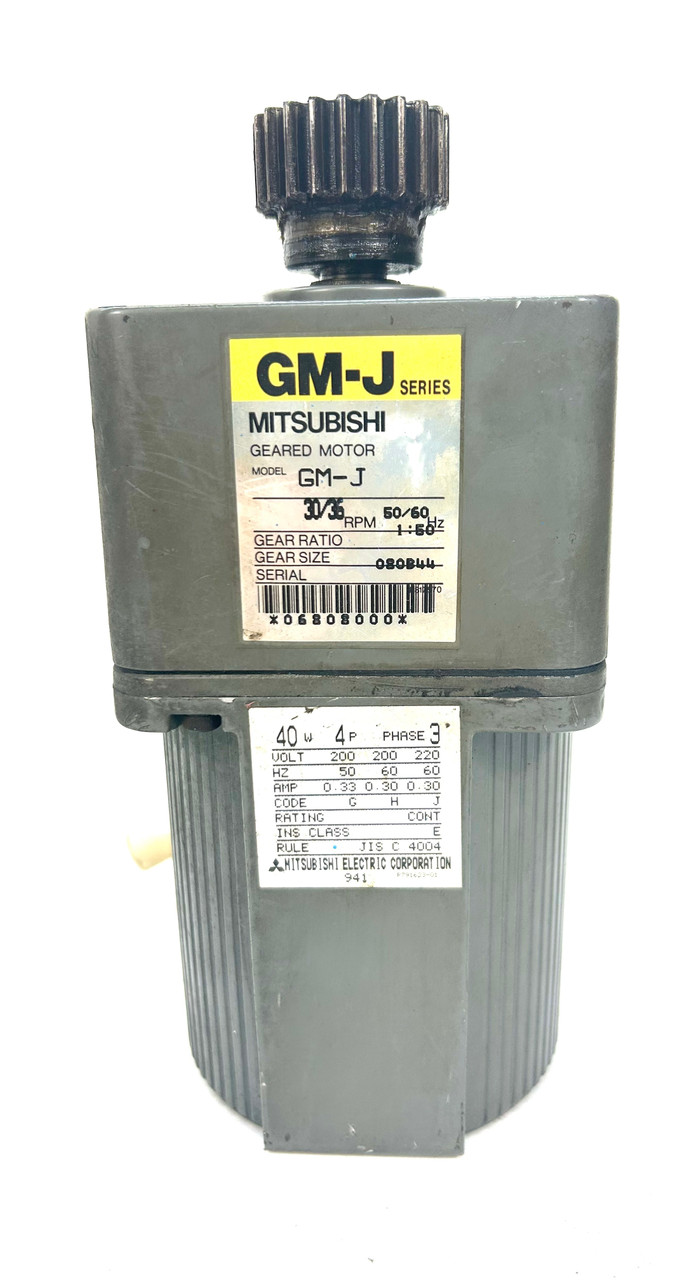 Mitsubishi GM-J Gear Motor, 30/36RPM, 3 Phase