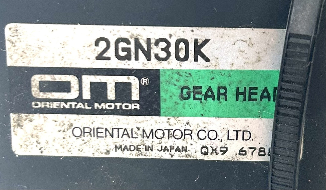 Oriental Motor MSM206-402 Speed Control Motor w/ 2GN30K Gear Head