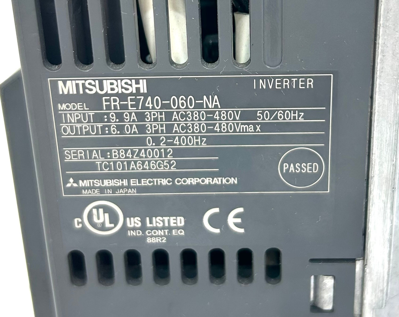 Mitsubishi FR-E740-060-NA AC Inverter, 380-480 VAC