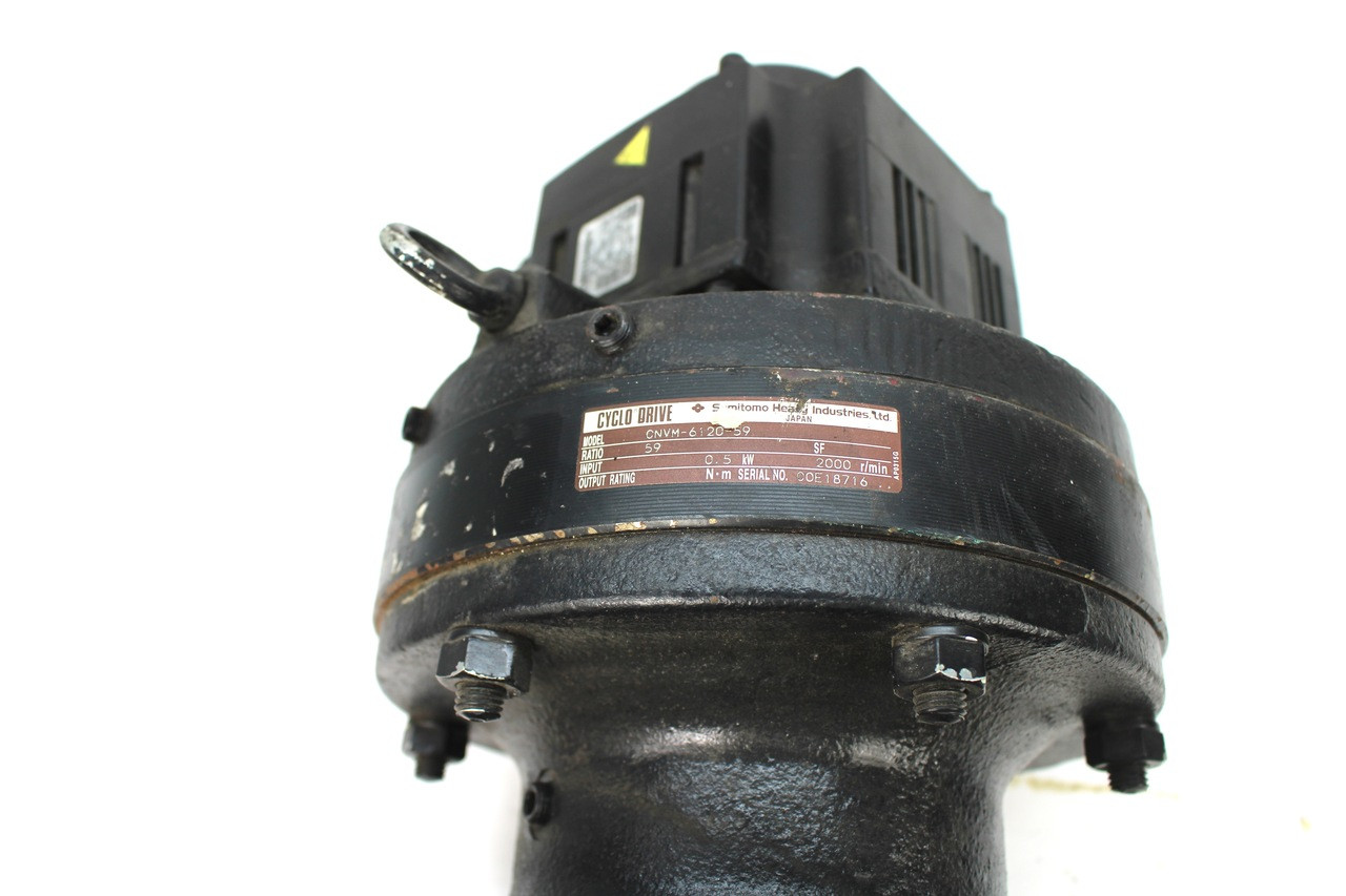 Cyclo Drive CNVM-6120-59 Gear Motor w/ Mitsubishi HF-SP52G1 AC Servo Motor