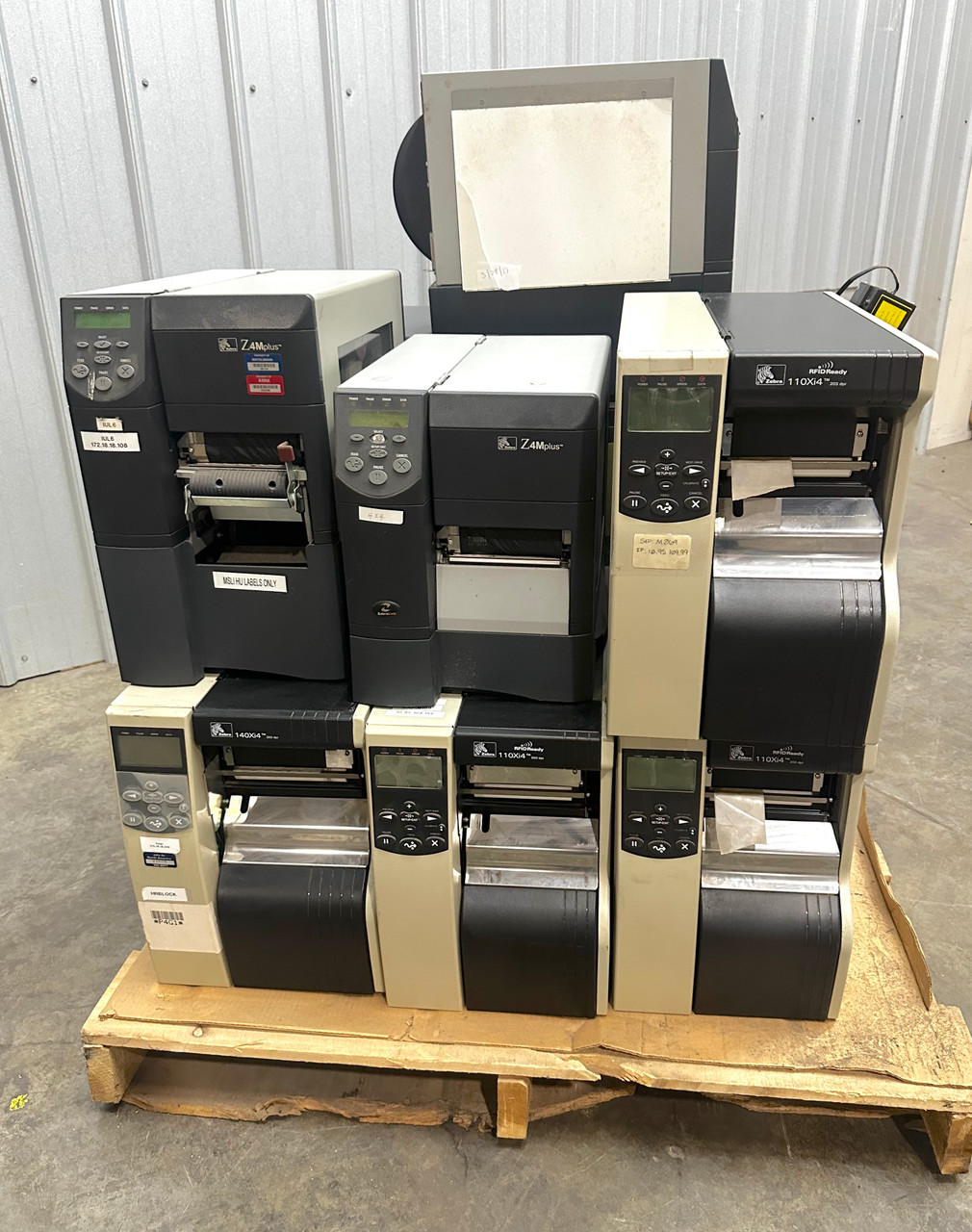 Lot of Zebra & Printronix Label Printers 110Xi4, Z4M Plus, ZM400, 105SL, T5000