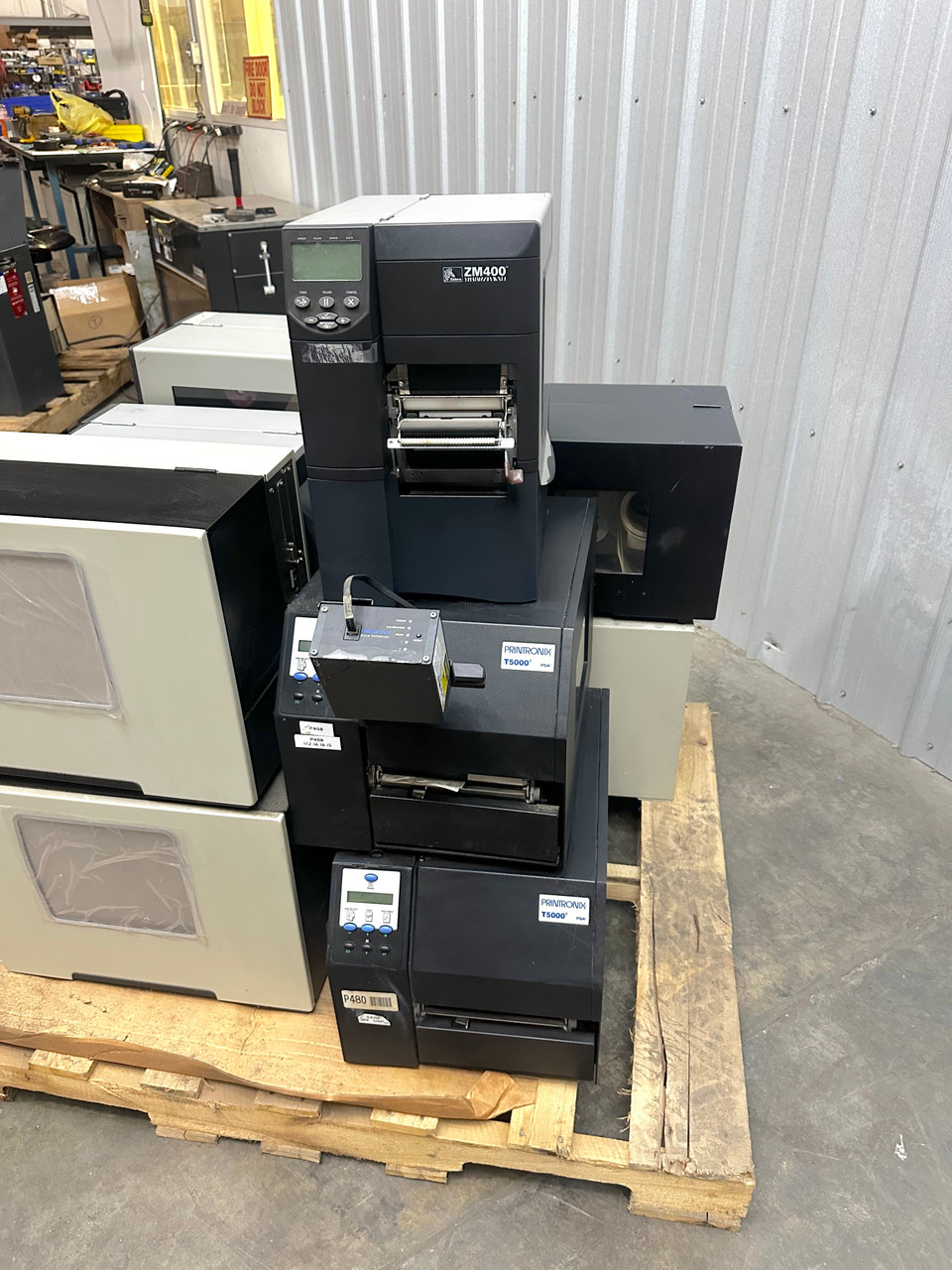 Lot of Zebra & Printronix Label Printers 110Xi4, Z4M Plus, ZM400, 105SL, T5000