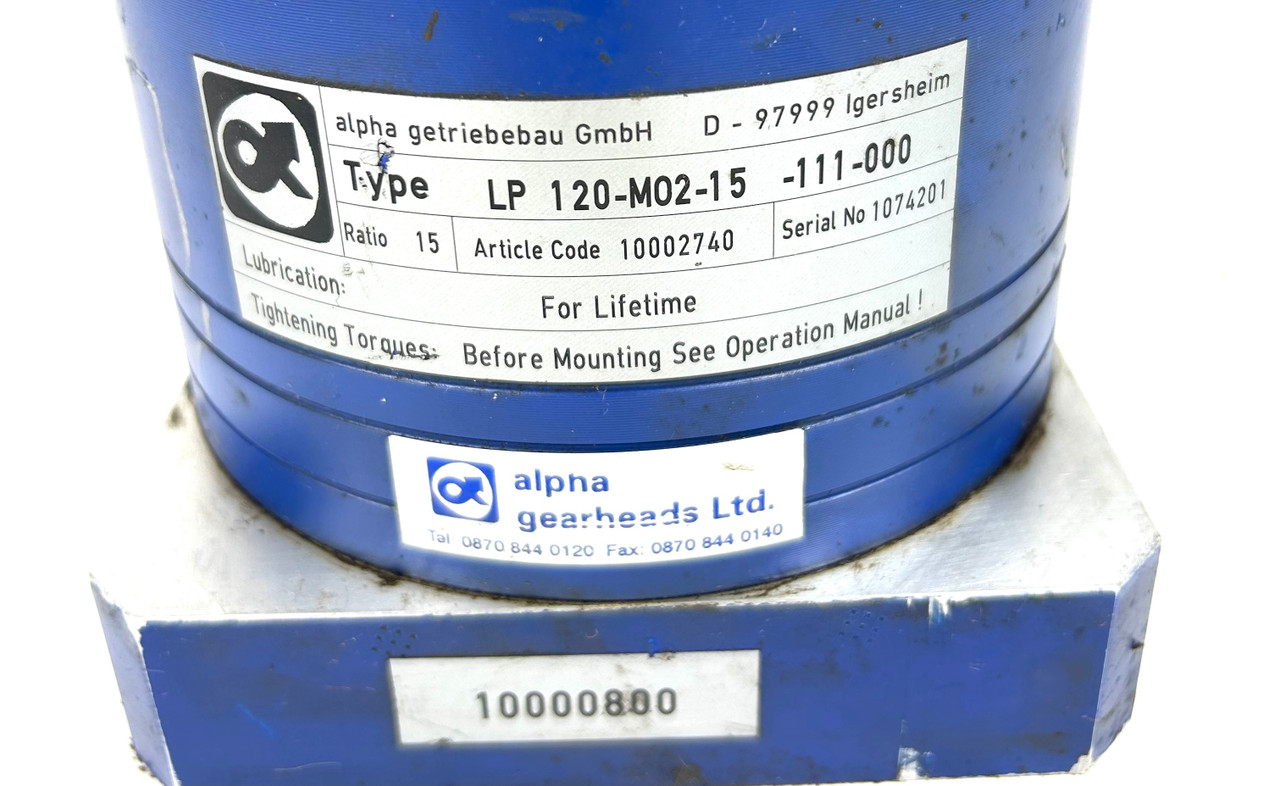 Alpha LP 120-M02-15-111-000 Gear Reducer, 15 Ratio