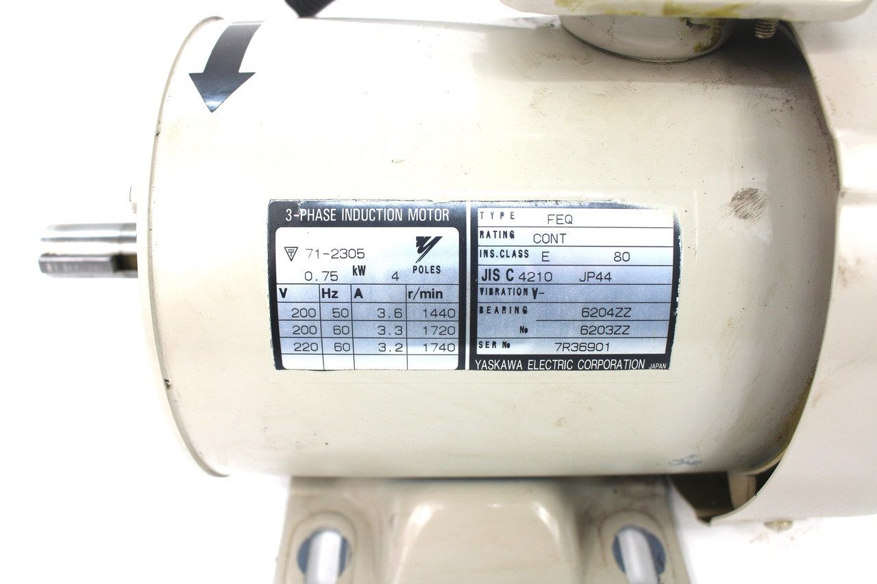 Yaskawa FEQ 71-2305 Induction Motor 0.75kW