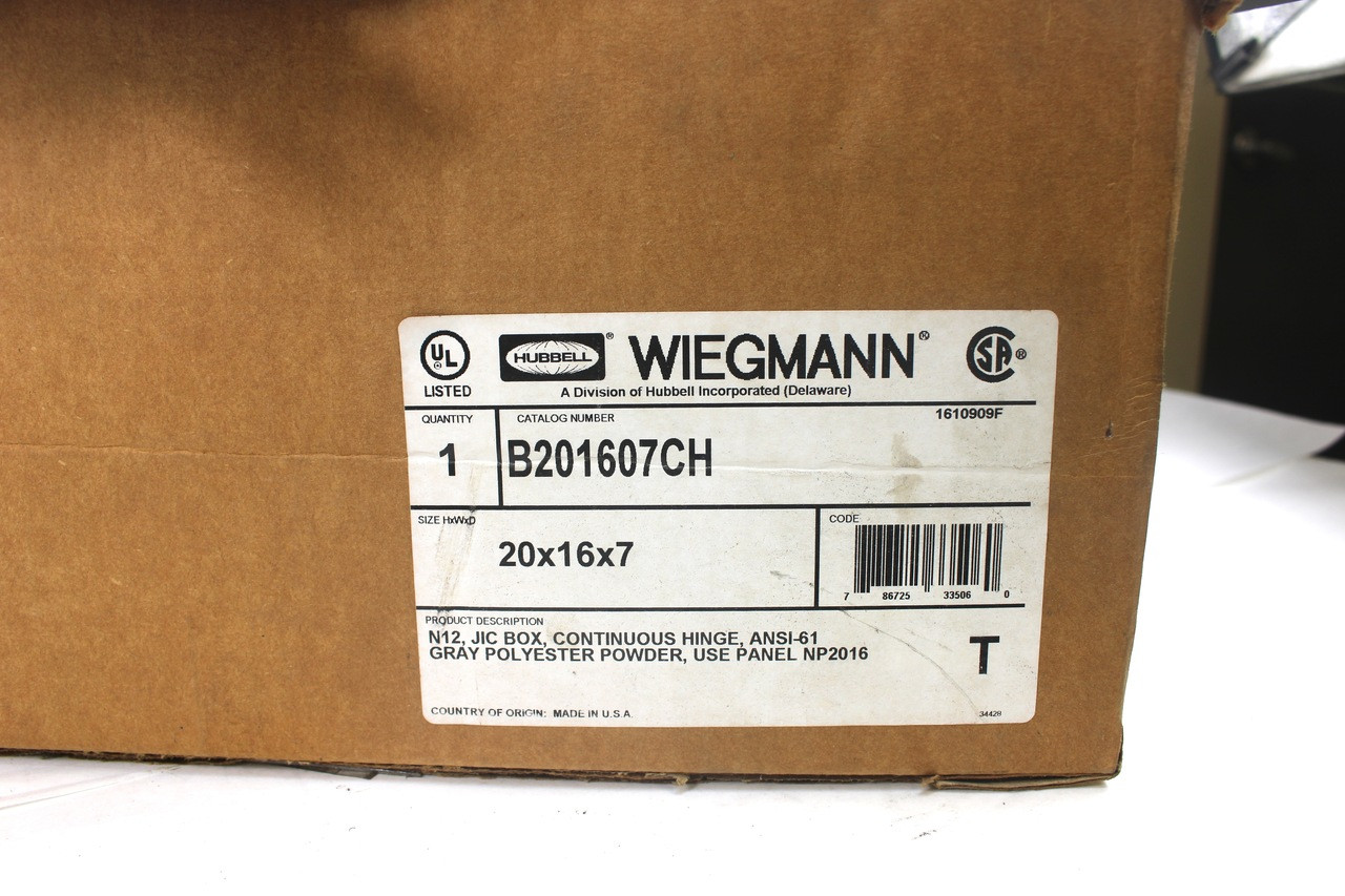 Wiegmann B201607CH Electrical Enclosure 20x16x7