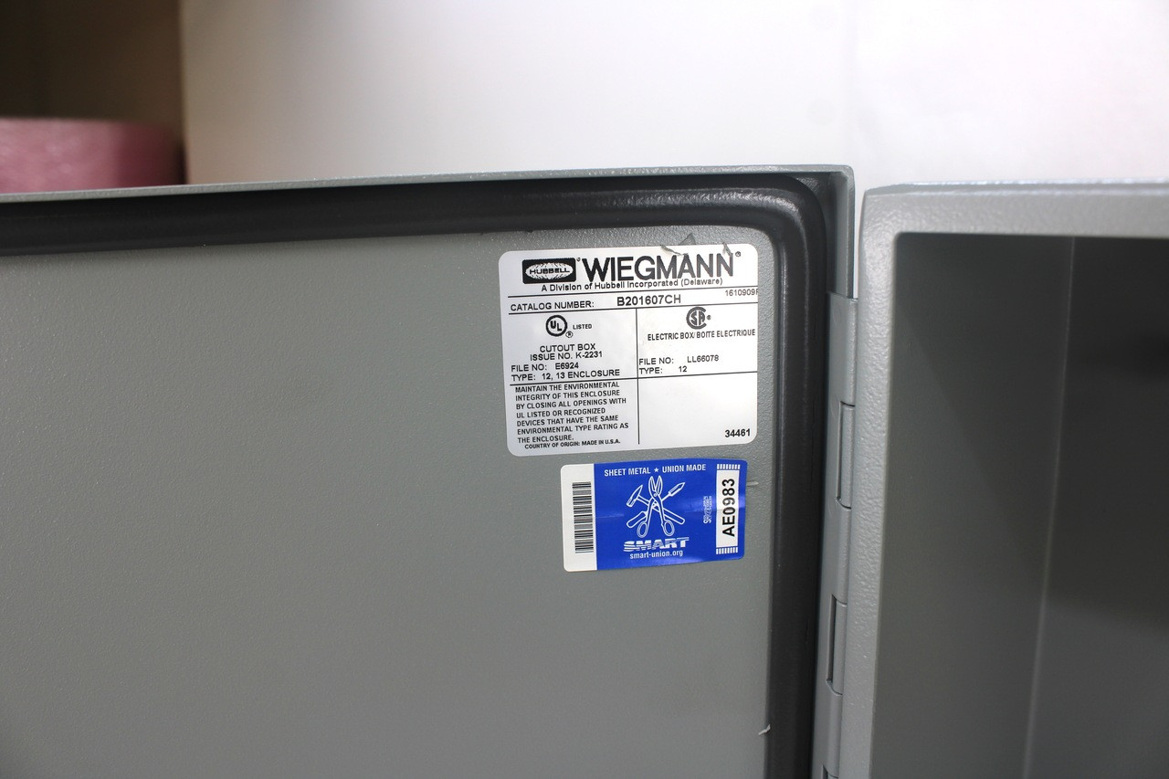 Wiegmann B201607CH Electrical Enclosure 20x16x7