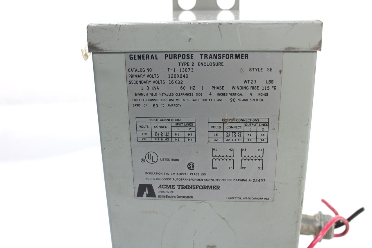 Acme T-1-13073 General Purpose Transformer