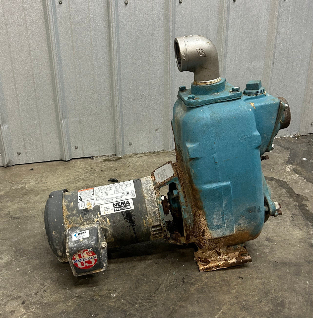 MP 44215 Centrifugal Trash Pump 5.82 Imp. Dia. w/ Baldor FN31 Motor