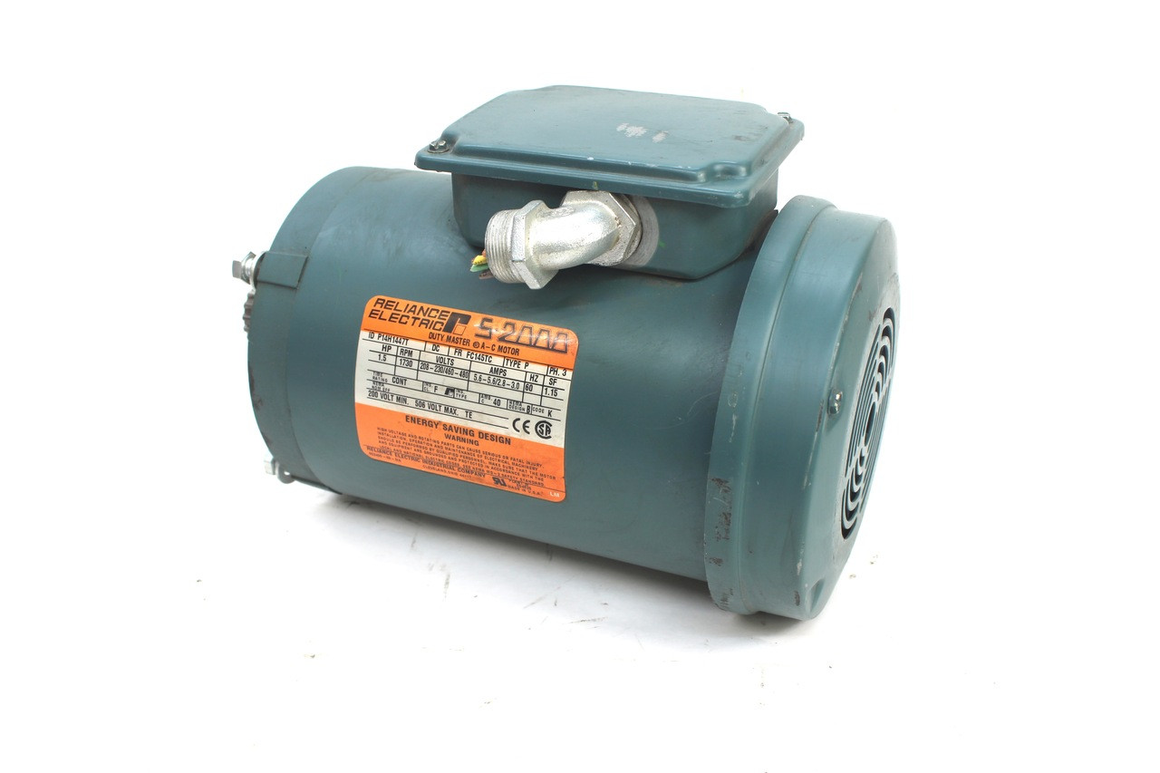 Reliance Electric P14H1447T AC Motor 3PH 1730 RPM, 1.5HP, 208-480V, FC145TC