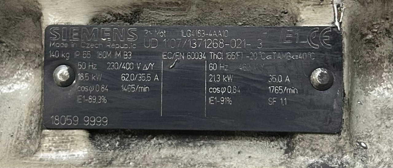Siemens 1LG4183-4AA10 3-Phase Motor