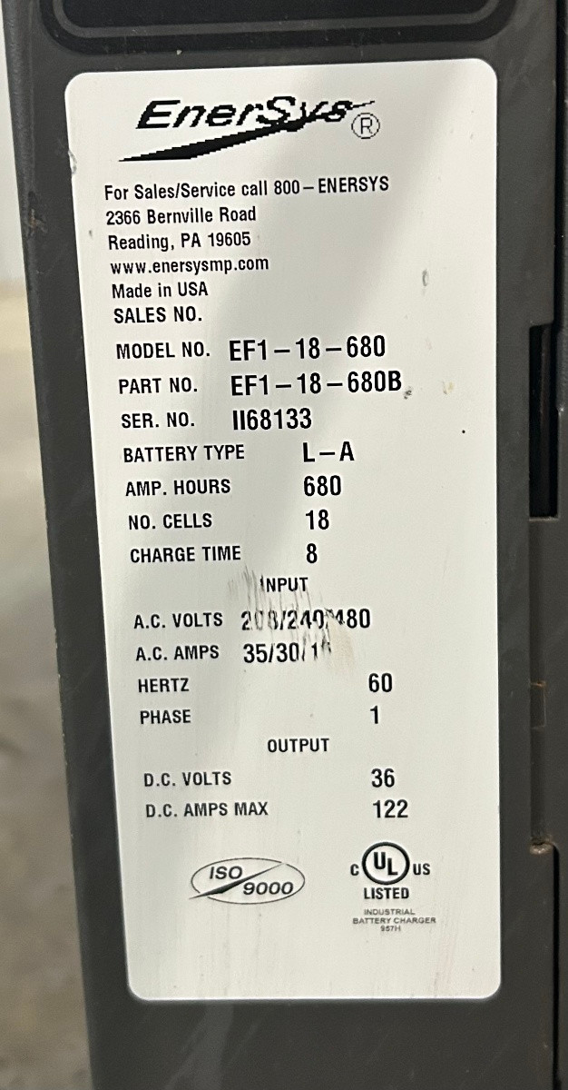 EnerSys EF1-18-680B Industrial Battery Charger