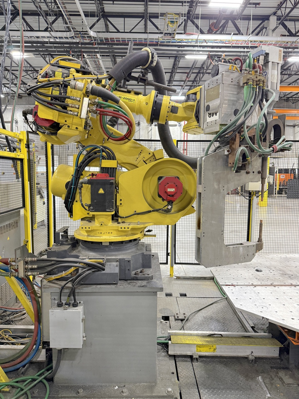 Fanuc R-2000iA/ 200FO Robot with R-J3iB Control, Turntable, ARO Spot Welder