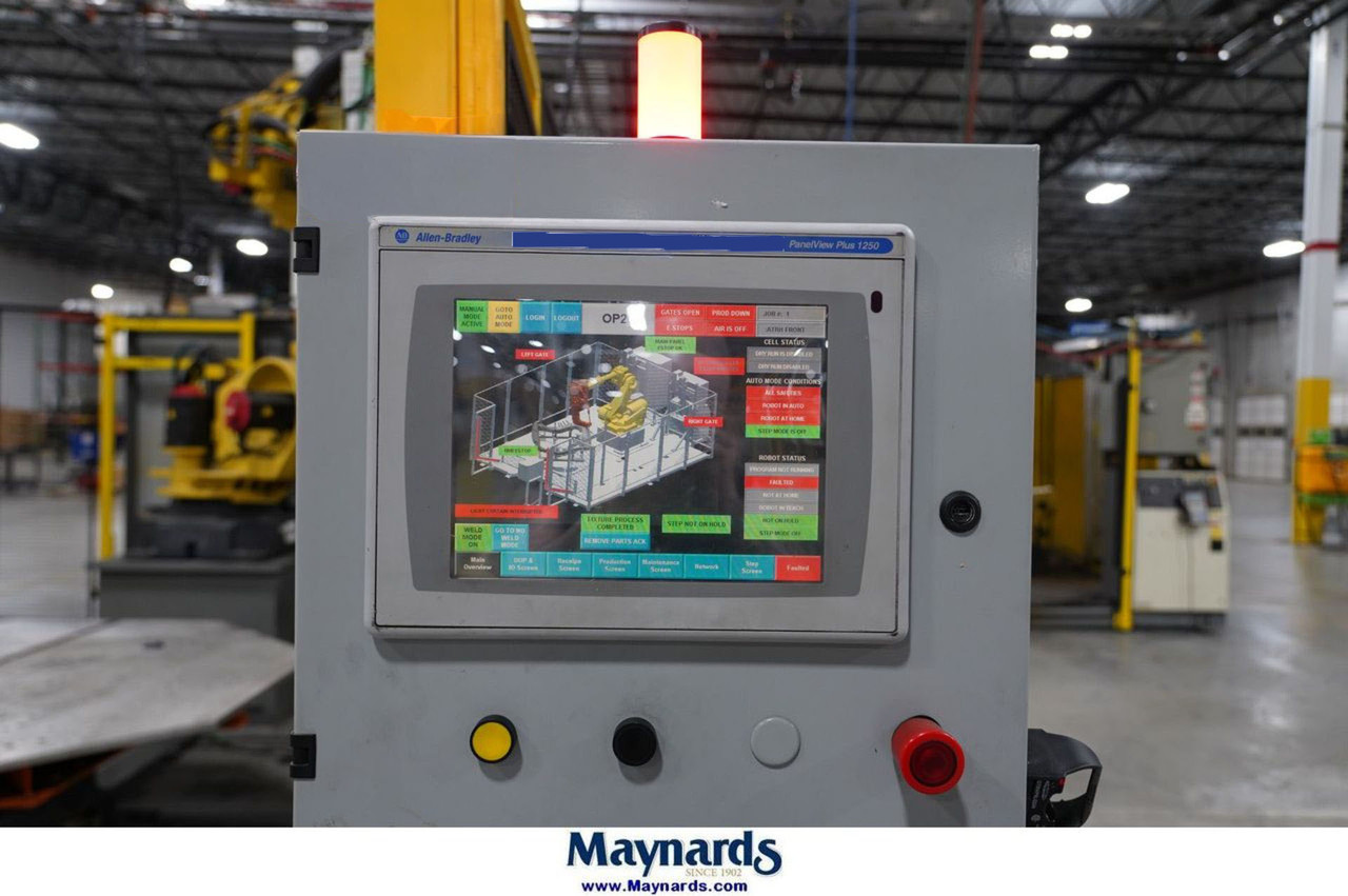 Fanuc R-2000iA/ 200FO Robot with R-J3iB Control, Turntable, ARO Spot Welder