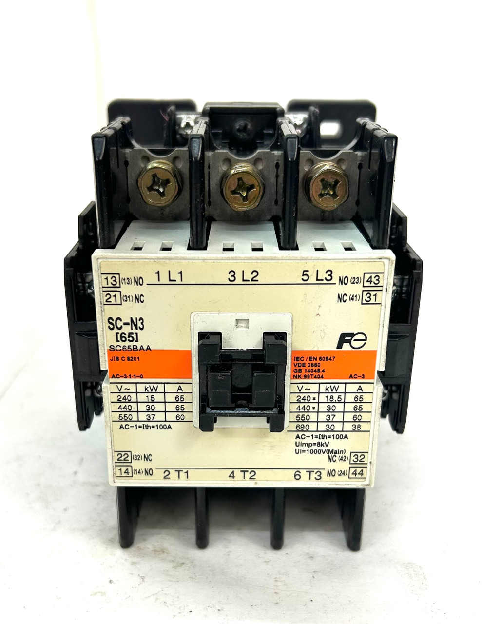 Fuji Electric SC-N3 SC65BAA Contactor 100-110V Coil Voltage